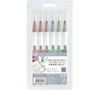 Zig Clean Color Marqueurs Dot Simples (Couleurs Fumées Douces)[Z3084]