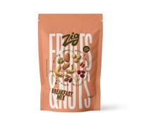 ZIG Fruits & Nuts Breakfast Mix - Noisettes, noix de cajou, amandes, raisins, baies de goji, cranberries, graines de tournesol, graines de citrouille - Fruits secs et déshydratés en pack refermable