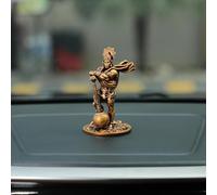 Zig Zag Bahubali Hanuman Idol pour tableau de bord de voiture Hanuman Murti Bajrang Bali Petite statue pour cadeau, décoration, doré (11,4 cm)