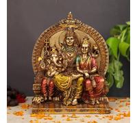 zig zag Lord Shiva & Family Shiv Parivar Statue religieuse idole pour Pooja Room Mandir, Temple, Taille Cadeau 20,3 cm
