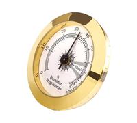Zigarren-Hygrometer - 2 Zoll Analoges Hygrometer | Legierung Zigarrenmesser - Kompaktes, tragbares Hygrometers zur Messung von Temperatur und Luftfeuchtigkeit für Zigarrenhumidor
