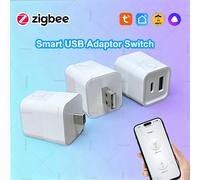 Zigbee 3.0 - Mini adaptateur USB intelligent 2 en 1, interrupteur USB type-c, prise d'alimentation, fonctionne avec Tuya Smart/Home Assistant Zigbee2MQTT