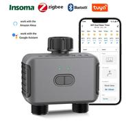 Zigbee/BT minuterie d'eau automatique double tuyau système d'arrosage d'arrosage de jardin robinet arroseur programmeur prise en charge Alexa IPX5 Bluetooth only
