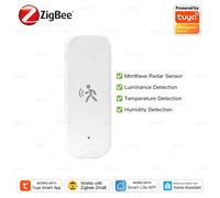 Zigbee - capteur de mouvement Radar MmWave 10G, détecteur humain avec capteur de température et d'humidité d'éclairement, prise en charge Tuya Zigbee2MQTT Type 3 for Z2M