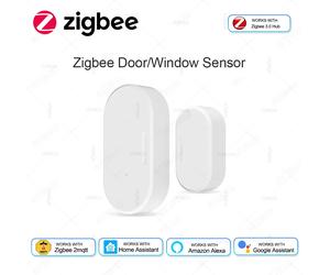 Zigbee - capteur de porte fenêtre, détecteur d'ouverture et de fermeture, alarme de sécurité pour maison intelligente, capteur de porte anti-cambriolage, fonctionne avec Alexa Home Assistant Z2M 1PCS