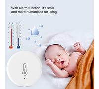 ZigBee Capteur d'humidité et de température Hygromètre sans fil intelligent avec fonction d'alarme Contrôle par application en temps réel pour la maison, le bureau, l'entrepôt