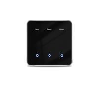 Zigbee DIY Name Switch EU All Black Touch Panel Smart Display Screen Light Switch Work with Tuya Smart Life App 3 Gangs