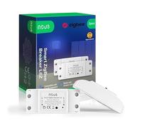 ZigBee Interrupteur sans fil Nous L6Z, Interrupteur connecté module avec minuterie, domotique maison, Compatible avec Alexa, Google Assistant et HomeKit, Tuya, Smart Life, (Hub 3.0 requis)