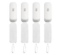Zigbee Lot de 4 hygromètres d'intérieur sans fil avec capteur de température et d'humidité intelligent avec application d'alertes, contrôle vocal et exportation de données pour la maison, la serre, le