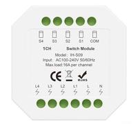 Zigbee Module de commutateur intelligent 16 A pour application Tuya pour Smart Life, contrôle vocal, minuterie de groupe pour l'état du relais, hub d'automatisation de la lumière murale CA 100-240 V