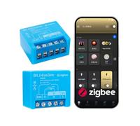 Zigbee Module de commutation 3.0 10 A, relais encastré, AC 230 V/CC 24 V 48 V, interrupteur intelligent avec entrée bouton mural, compatible avec Philips H*ue, Home Assistant, Alexa Zigbee Gateway