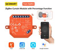 ZigBee - Module de relais de commutateur de stores à volet roulant, Tuya Smart Life, pourcentage, contrôle du minuterie du progrès, Assistant Google Alexa 6 PACK