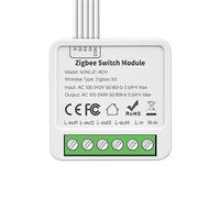 ZigBee Module d'interrupteur d'éclairage intelligent, mini interrupteur d'éclairage intelligent, module de disjoncteur 10 A 2/3/4 gangs, interrupteur à 4 voies contrôlé, compatible avec Alexa et Googl