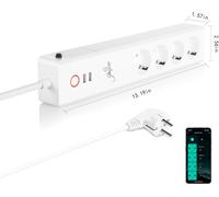 Zigbee Power Strip Surge Protector 16A 3500W Fonctionne Avec Alexa Home Assistant 4 Prises Ac Commutateurs Individuels Hub Requis Certifié Ce Module Zha Zigbee 2Mqtt