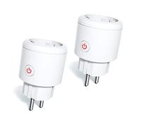 ZigBee Prise Connectée, Prise Intelligente avec Surveillance de la consommation, 16A Alexa Prise avec Contrôle à Distance compatible Alexa/Google Home,Fonction de Temps,Commande Vocale,Hub Requis 2PCS