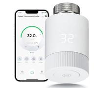 ZigBee Thermostatique Connectée Intelligent Robinet Thermostat Radiateur | Programmable thermostats connecté Bluetooth Contrôle Vocal,Détection Fenêtre,pour Alexa/Google Home/Tuya,Requiert Hub Zigbee