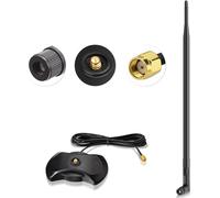 ZigBee WiFi Antenna 2.4G/5.8G RP-SMA Tilt and Rolling WLAN Antenna 12dBi with Magnetic Base for WiFi Card PCI Cards Router WiFi Wireless Bluetooth Bluetooth