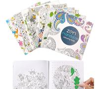 ZIGefofo 8 Pièces Livre de Coloriage Adulte Fleurs Petit Cahier de Dessin à Colorier Mandalas Jardin Animaux et Autres Thèmes pour Adultes Anti Stress Relaxation 18,5 x 18,5 cm, 190+ Pages