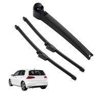 ZIGefofo Kit Balais D'essuie-Glaces Auto | 2 Pièces Balai D'essuie-Glace Arrière et 1 Pièces Bras D'essuie-Glace Arrière Remplacement Compatible pour VW Polo MK4 2002-2009, VW Golf MK5 2003-2009