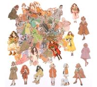 ZIGefofo Lot de 240 Pcs Stickers Personnes feuilles d'autocollants de scrapbooking Autocollants Tendance pour Filles pour lecture livres bullet journaling photo l'ordinateur scrapbooking Arts Postales