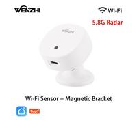 Zigéquation-Capteur de présence humaine MmWave,WiFi,mouvement radar,détection de mouvement corporel avec illuminance,Tuya Smart Life Home Assistant - Type Wi-Fi 5.8G Radar