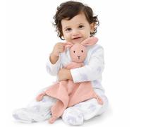 ZIGJOY Couverture de sécurité pour bébé Mousseline de Coton Nouveau-né Consolateur Doudou bébé pour Filles garçons Unisexe Grand Cadeau pour Tout-Petits Enfants Lapin