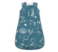ZIGJOY Gigoteuse chaude pour bébé - TOG 1,5 - Couverture portable avec fermeture éclair bidirectionnelle pour toutes les saisons, Blue Planet, 6-12 Mois