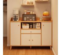 ZIGTUEI Buffet De Cuisine, Armoire De Cuisine, 4 Portes Et 1 Tiroir, Meuble Vitrine avec Étagères Réglables, Convient pour Salle À Manger Et Salon