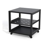 ZIGTUEI Meuble HiFi, Meuble Chaine HiFi, Étagère Audio Vidéo, Armoire for Équipement Stéréo, Multifonctionnel Tour De Support Audio Armoire, Structure Solide(51x48x55.8cm/20x18.9x22in)