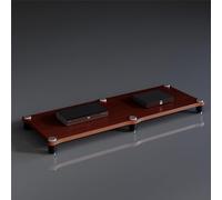 ZIGTUEI Meuble HiFi, Meuble Chaine HiFi, Meuble De Rangement Multimédia Moderne, Meuble Chaine HiFi Support De Tourne-Disque Moderne, Armoire AV Moderne(Red,120x10cm/47.2x3.9in)