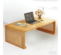 ZIGTUEI Table Basse De Salon Japonaise, Table D'autel Basse for La Méditation, Capacité De Charge ÉLevéE, pour Tatami, Chambre, Salon, Baie Vitrée(Light Brown,80cm/31.5in)