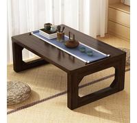 ZIGTUEI Table Basse De Style Japonais, Table D'autel Basse for La Méditation, Table Tatami pour Baie VitréE, Capacité De Charge ÉLevéE, pour Salon,Bureau,Salle À Manger(60x40x28cm/23.6x15.7x11in)