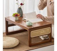 ZIGTUEI Table Basse Japonaise pour Sol, Table D'autel De Méditation Tatami, Lisser Et Facile À Nettoyer, Facile À Ranger, pour Salon De Thé,Extérieur,Balcon,Salon(80x40x35cm/31.5x15.7x13.8in)