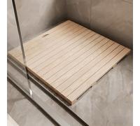 ZIGTUEI Tapis de Bain en Bois, Tapis de Douche antidérapant, Tapis de Bain en Teck, Conception à Lattes Rectangulaire Imperméable, adapté au Spa, à la Maison ou à l'extérieur(30x70cm/11.8x27.6in)