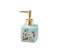 ZIGUIhsou-11 Distributeur de Savon Distributeur de Savon en céramique Quartet for Salle Bain d'hôtel, Bouteille Gel Douche et Lotion(Blue)
