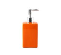 ZIGUIhsou-11 Distributeur de Savon Distributeur de Savon Liquide for Les Mains, Distributeur carré en céramique, Finition Lisse, à Vaisselle for Salle Bain, Cuisine, Commerce(Orange)