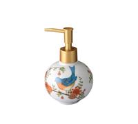 ZIGUIhsou-11 Distributeur de Savon Distributeur de Savon sphérique en céramique for la Maison, Bouteille Gel Douche et Lotion for Salle Bain d'hôtel(Blanc)