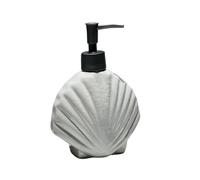 ZIGUIhsou-11 Distributeur de Savon Simple Shell Ceramic Soap Dispenser Bathroom Shower Gel Lotion Press Bottle(Grigio)