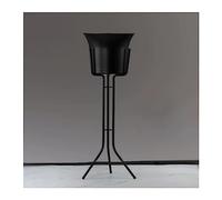 ZIGUIhsou-11 Seau à Glace à vin en Acier Inoxydable avec Support de Seau en Acier Refroidisseur à vin sur Support Cuisine et ustensiles de Bar Boissons Accessoires de Bar Bac à Boissons(Noir)