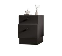 ZIGUIhsou-11 Table de Chevet Accueil Chambre Chambre d'amis Petite Table de Chevet en Bois Meuble Mezzanine latéral étroit Noir(Grand)