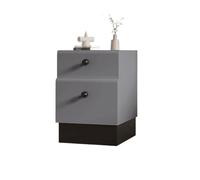 ZIGUIhsou-11 Table de Chevet Petite Table de Chevet en Bois Gris, Armoire étroite à Coutures latérales, Noire et Minimaliste(Grand)