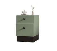 ZIGUIhsou-11 Table de Chevet Petite Table de Chevet en Bois Vert, Armoire étroite à Coutures latérales, Noire et Minimaliste(Petit)