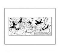 ZIGZAG ISLAND Affiche Blake ET Mortimer Blanc ET Noir Combat