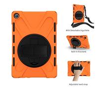 ZiHang Coque Antichoc pour Huawei Mediapad M5 10.8, Housse de Protection Robuste à Rotation avec Béquille Bandoulière Réglable, pour Huawei Mediapad M5 10.8 (Orange)