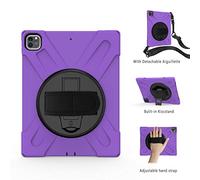 ZiHang Coque Antichoc pour iPad Pro 12.9 2018/2020, Housse de Protection Robuste à Rotation avec Béquille Bandoulière Réglable, pour iPad Pro 12.9 2018/2020 (Violet)