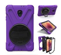 ZiHang Coque de Protection pour Galaxy Tab A 8.0, Heavy Duty Full-Body Rugged PC Coque en Silicone Portable Support intégré/Sangle pour Samsung Galaxy Tab A 8.0 T380 T385 2017 (Pourpre)