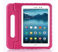 ZiHang Coque Huawei MediaPad T3 10, étui de Protection Antichoc avec Support poignée pour Enfants pour Huawei MediaPad T3 10 Tablette Rouge Rosa Rossa