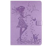 ZiHang Coque pour iPad 10.2 2019 / iPad Pro 10.5 / iPad Air 3 2019, Folio PU Similicuir Végétale étui Housse Fin De Haute Qualité Stand Smart Case Cover avec Le Sommeil/Réveil Fonction (Violet)