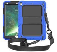 ZiHang Coque pour iPad Pro 10.5 / Air 10.5 - Coque Rigide, Protection Anti-Choc avec Support Intégré et Bandoulière Amovible Compatible iPad Pro 10.5 / Air 10.5 (Bleu)