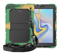 ZiHang Coque pour Samsung Galaxy Tab A 8.0 T387 2018 - Coque Rigide, Protection Anti-Choc avec Support Intégré et Bandoulière Amovible Compatible Galaxy Tab A 8.0 (Camouflage)